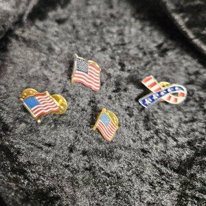 Collection of Flag Pins (4)